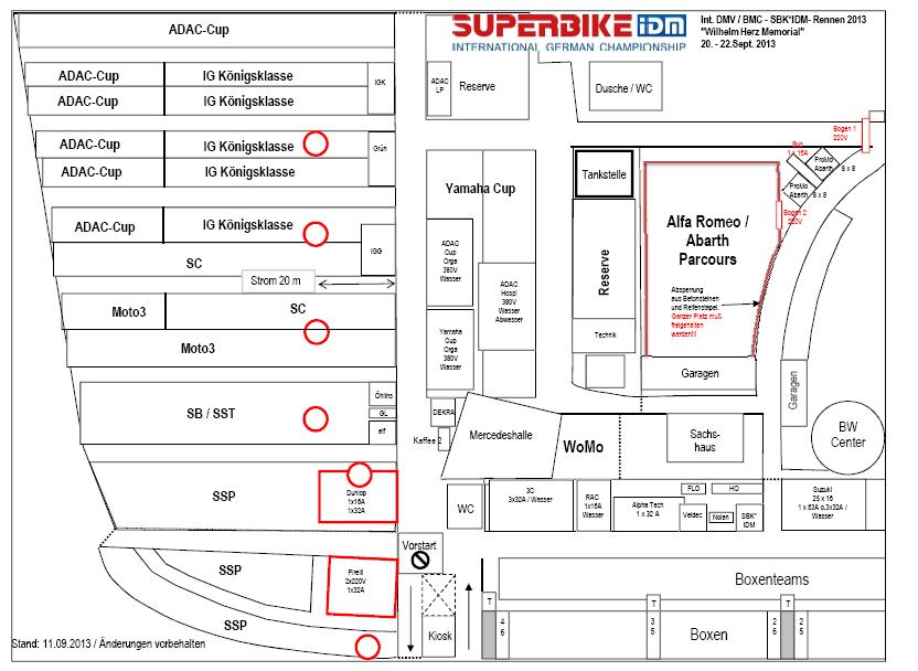 Fahrerlagerplan